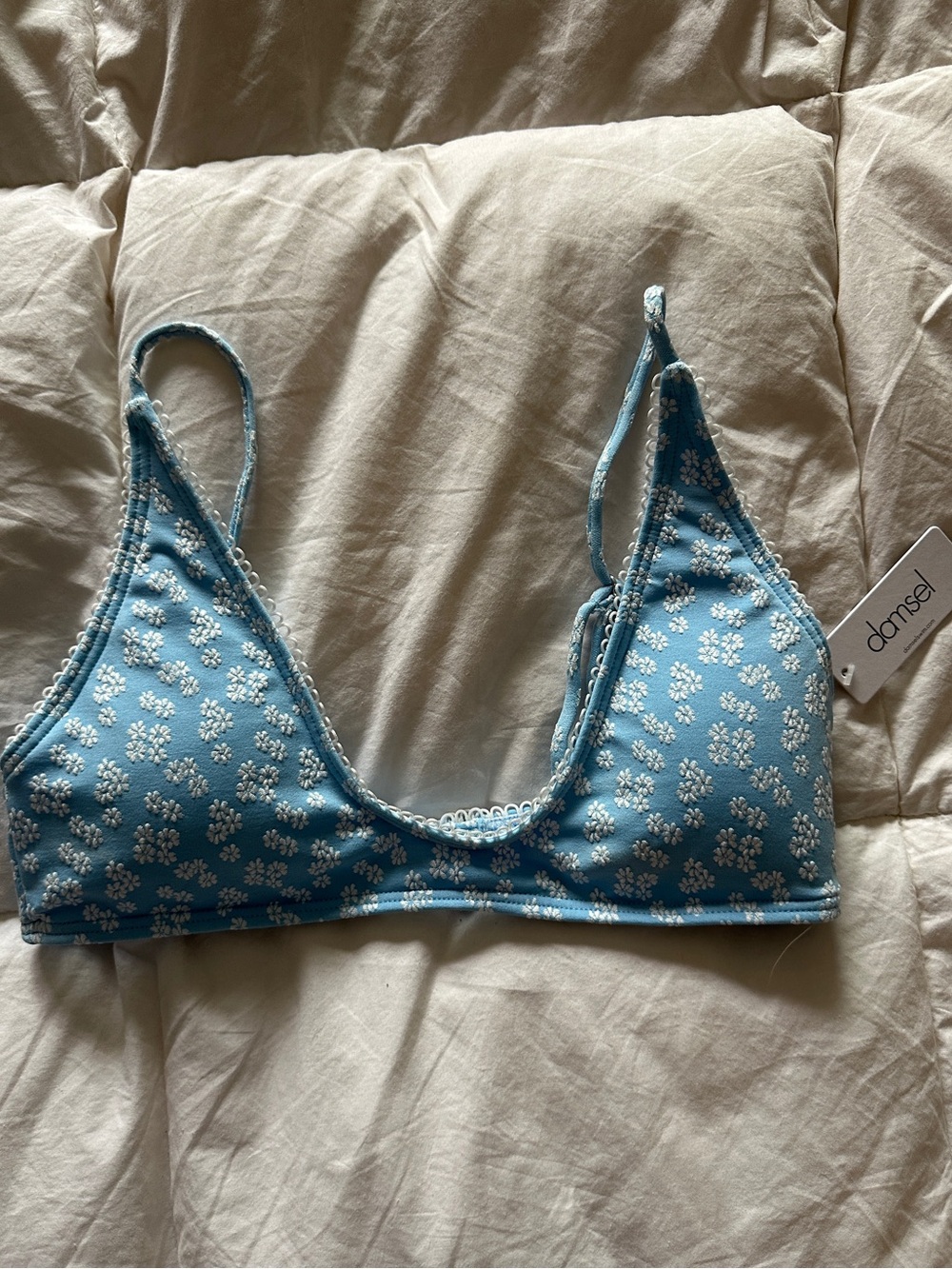 NWT damsel blue floral bikini set